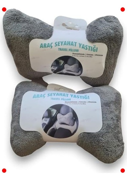 Ergonomik Boyun Yastığı Seti 2'li Gri