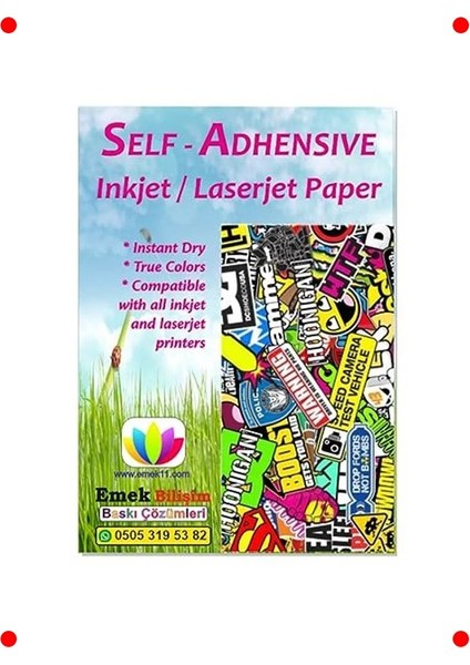 A4 Mat Etiket Kağıdı - Inkjet & Lazer Uyumlu (20 Adet)