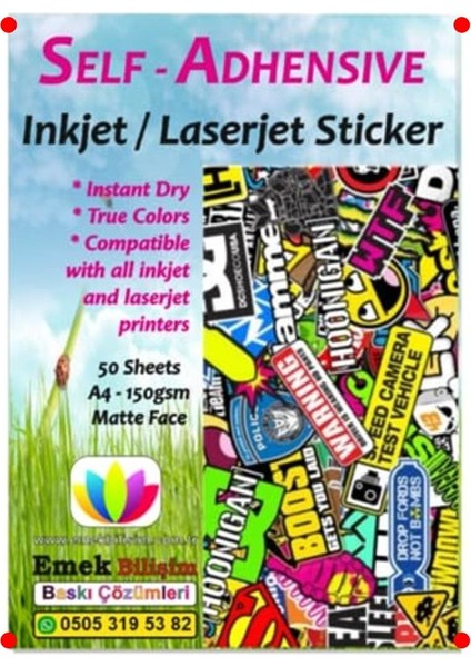A4 Mat Etiket Kağıdı - Inkjet & Lazer Uyumlu (20 Adet) fırsatları