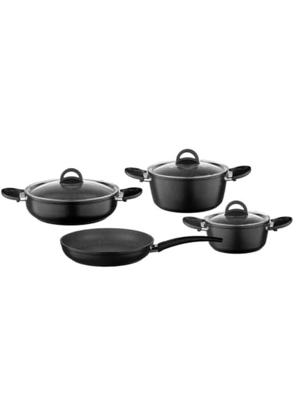 7 Parça Granit Set (18CM & 22CM Derin TENCERE+26CM Sığ Tencere&tava) fiyatları