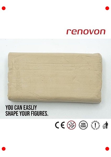 Fırınlanmayan Beyaz Modelleme Kili - 500 gr Toksik Olmayan indirimleri