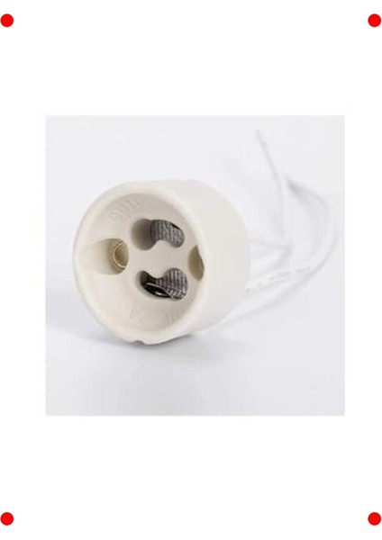 Seramik Ayaklı GU10 Duy Beyaz