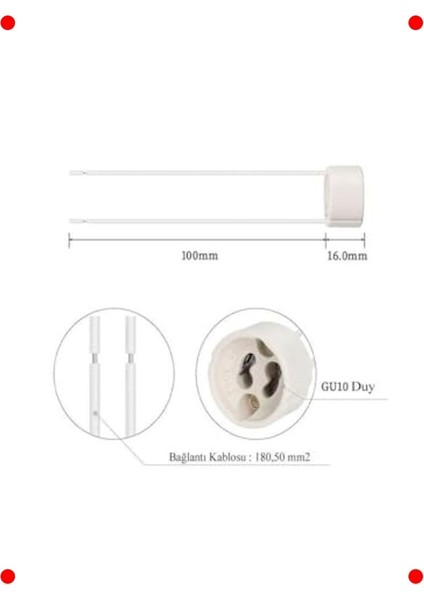 Seramik Ayaklı GU10 Duy Beyaz modelleri