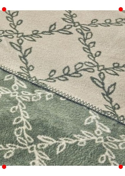 Ivy Trellis Desenli Pamuklu Tek Kişilik Battaniye - Yeşil modelleri