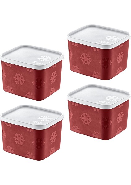 4&apos;lü Set No Frost Saklama Kabı Carmen 1250 ml