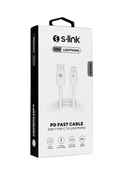 S-Link SL-C120 Pd 1m Typec To Lightning Hızlı Şarj Kablosu fiyatları