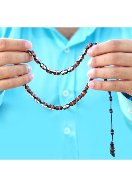 Sistemli Beyaz Kırmızı Mine Dolgulu Pirinç Sarmal Kapsül Kesim Kuka Tesbih fırsatları