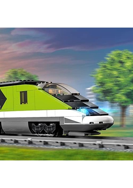 City Ekspres Yolcu Treni Seti, Uzaktan Kumandalı Oyuncak, Parlaklığı Ayarlanabilen Farlar, 2, 24 Parça Ray ve 6 Minifigür Dahil, Erkek ve Kız Çocuklarına Benzersiz Bir Hediye 60337 fiyatları