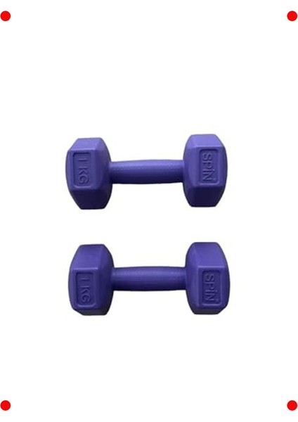 2'li 1 kg Köşeli Plastik Egzersiz Dambıl Seti fiyatları