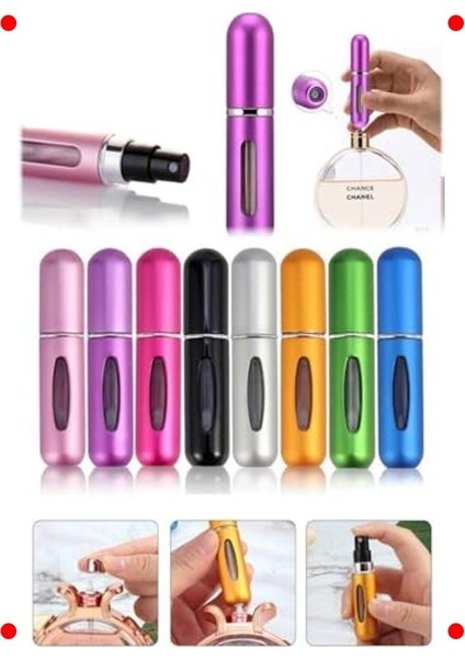 Şık Doldurulabilir Mini Parfüm Şişesi - Seyahat Boyu 5 ml modelleri