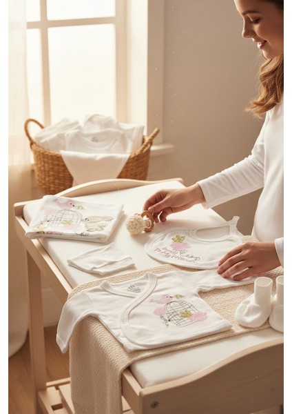 Kız Bebek Kanaviçe Işlemeli 10'lu Yenidoğan Hastane Çıkışı fiyatları