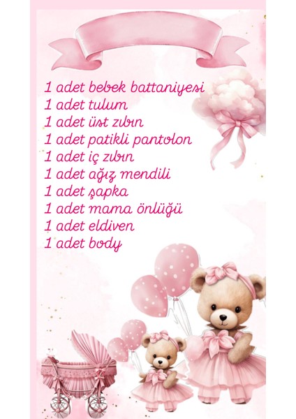 Kız Bebek Kanaviçe Işlemeli 10'lu Yenidoğan Hastane Çıkışı modelleri