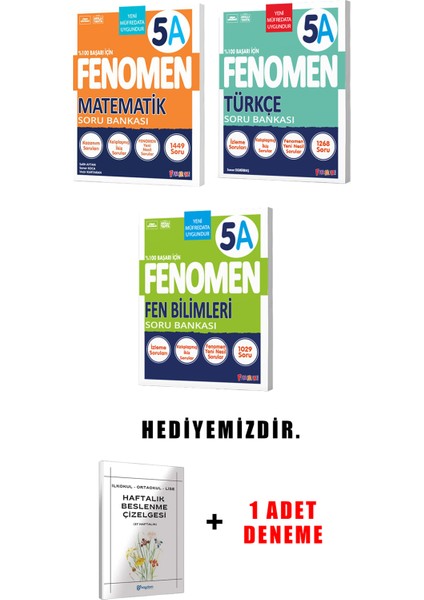 Fenomen Yayınlıcılık 5.sınıf A Grubu 3'li Set (Güncel) fiyatları