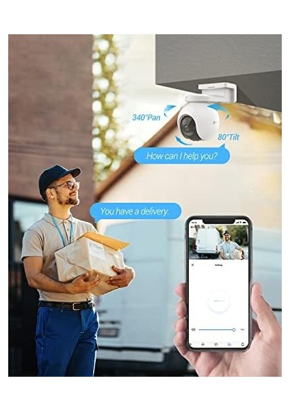 Eb8 4g Lte 2k Kablosuz Dış Mekan Kamerası 10400MAH Pil ile Otomatik Izleme, Kişi Algılama, Renkli Gece Görüşü, Iki Yönlü Ses, Dahili S, Wi-Fi Desteklemez fiyatları