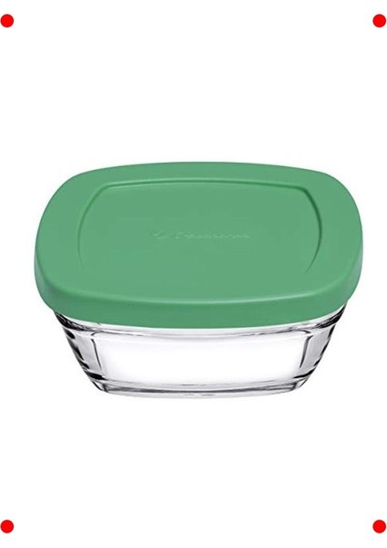 4 Parça Cam Saklama Kabı Seti - Renkli Kapaklı 310 cc fırsatları