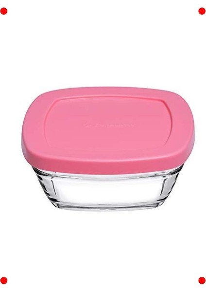 4 Parça Cam Saklama Kabı Seti - Renkli Kapaklı 310 cc indirimleri