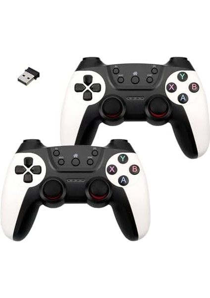 Çiftli 2.4g Kablosuz Oyun Kolu Pc Uyumlu Pilli Joystick Gamepad Trigger Kaymaz Tasarım Çiftli G2.4g (Beyaz) fiyatları