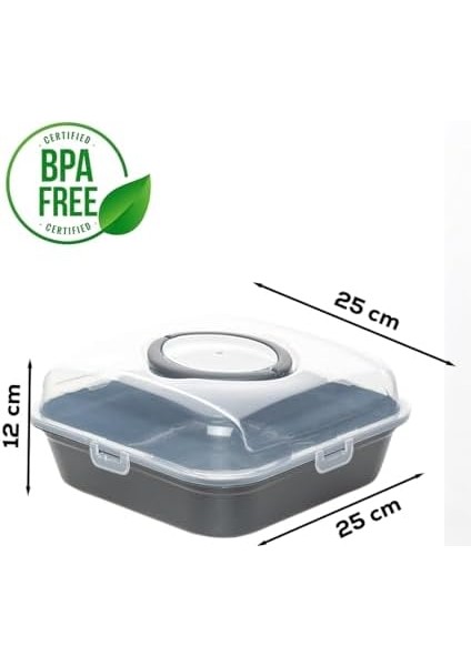 1096 Pasta Kek Börek Kabı - Taşıma Çantası - Kilitli modelleri