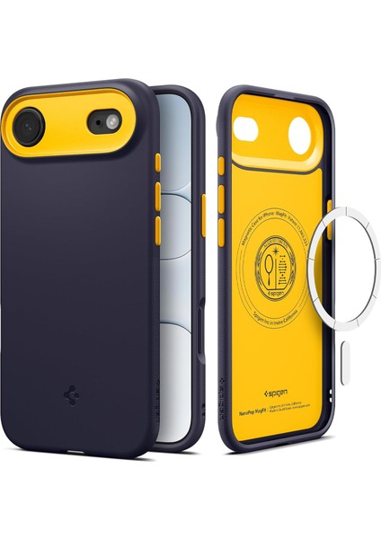 Air ile Uyumlu Silikon Magsafe Kılıf Pop Hava Kanalı Teknolojisi Askeri Sınıf Koruma Magfit Blueberry Navy Kaymaz Kapak - ACS09931