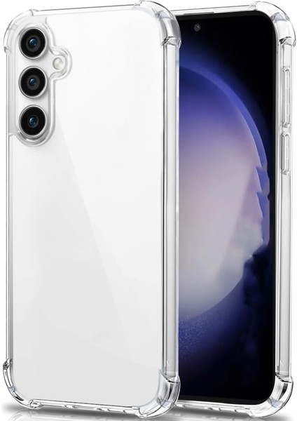 Galaxy S23 Fe Uyumlu Anti Darbe Emici S23 Fe (6.4&apos;) Şeffaf Silikon Tpu Clear Kılıf, Transparent Galaxy S23 Fe Anti Kılıfı Şeffaf