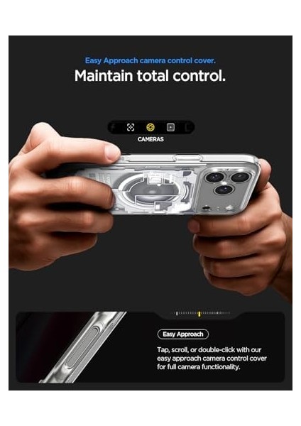 17 Pro Max ile Uyumlu Ince Magsafe Kılıf Ultra Hybrid Sararma Karşıtı Duraclear Hava Kanalı Teknolojisi Askeri Sınıf Koruma Magfit Zero One Tasarım Kapak - ACS10040 modelleri