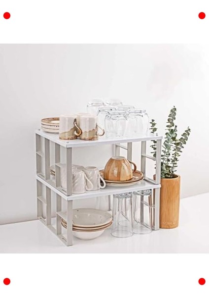 2'li Dolap Içi Raf Düzenleyici Seti | Portatif Organizer