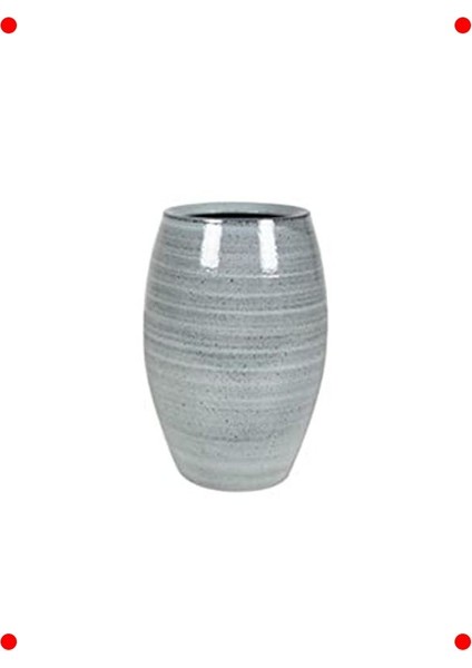 Uzun Buz Mavisi Seramik Saksı 20X30 cm