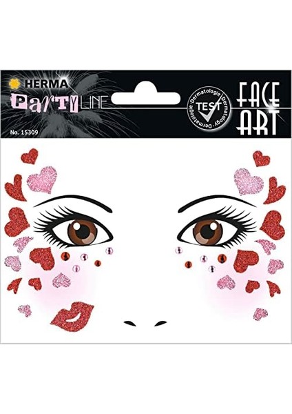 Face Art Yuz Susleme Etiketi Ask modelleri