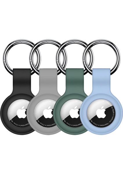 Için Bir Pakette 4 Ü Bir Arada Kılıf Karabinalı Cihaza Tam Oturan Yumuşak Silikon Anahtarlık (Renkli-2)