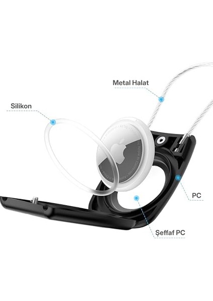 Için Darbeye Karşı Dayanıklı ve Kaybolmaya Karşı Güvenli Metal Halat ile Asılabilir Kılıf (Siyah) fiyatları