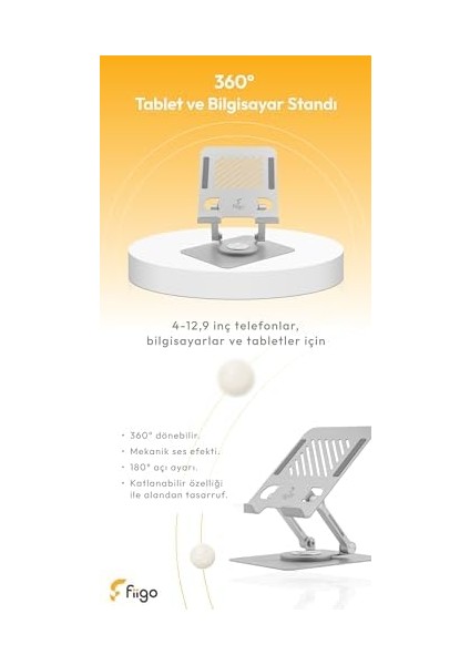 360 Derece Dönebilen Tablet ve Telefon Metal fiyatları