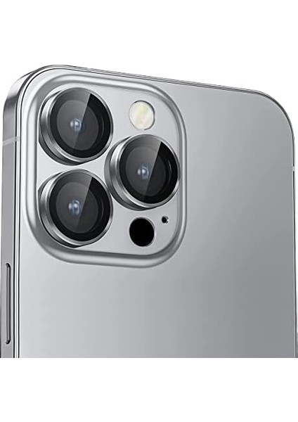 Labs 14 Pro Max / 14 Pro Screen Protector 9h Safir Cam Kamera Metal Lens, Gümüş fiyatları