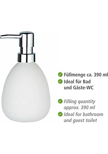 Polaris Sabunluk Mat Beyaz Seramik Sıvı Sabunluk Beyaz modelleri