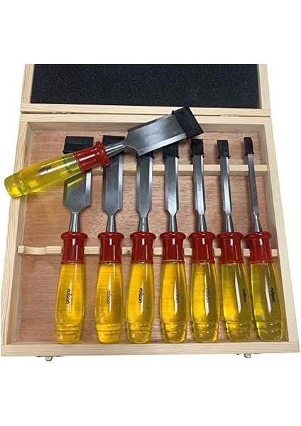 56180 Chisel Set With Clear Handle, Transparent, 8pc fiyatları