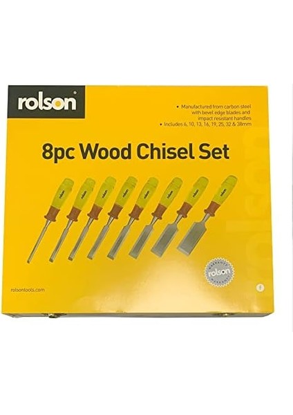 56180 Chisel Set With Clear Handle, Transparent, 8pc modelleri