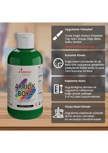 Rose Yeşil Akrilik 250 gr fiyatları