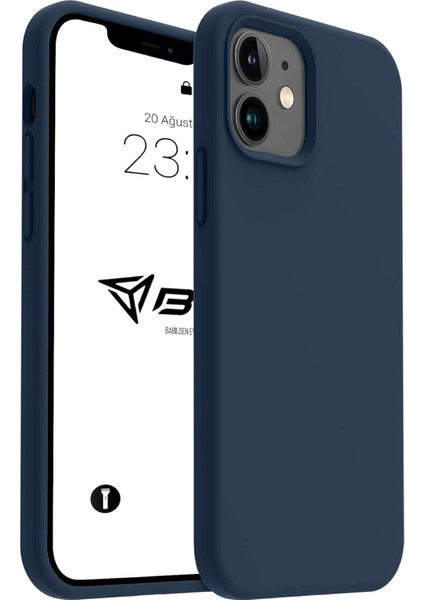 Kılıf Ince Sıvı Silikon 3 Katmanlı Tam Kaplamalı Yumuşak Jel Kauçuk Kılıf Kapak (Açık Lacivert, 11)