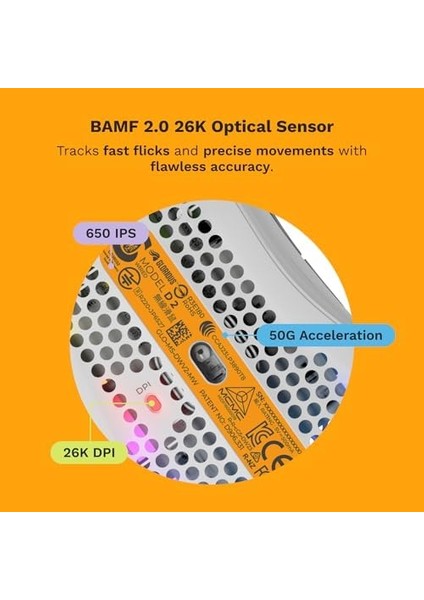 Oyun - Model D 2: Kablolu Ergonomik Fare, Superlight 58G, 26K Optik Sensör, 6 Programlanabilir Düğme, 80 Milyon Tıklama Ömrü, Fps, Mmo, Moba, Battle Royale (Beyaz) fiyatları