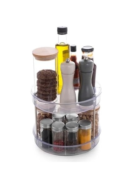 M-E64-16 Elpida Iki Katlı Döner Raf, 20 x 23 Cm, Şeffaf modelleri