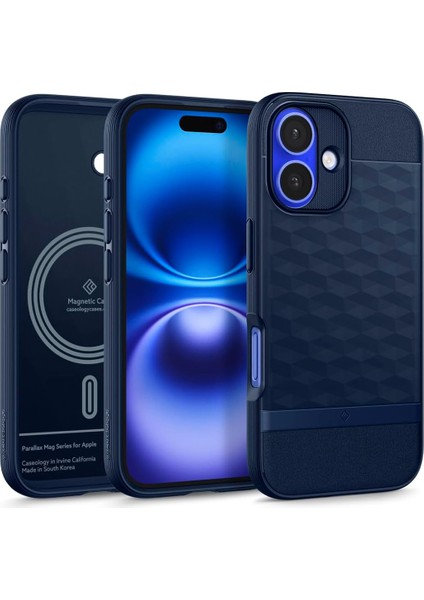 16 Kılıf Mag Hava Kanalı Teknolojisi™ Askeri Sınıf Koruma Midnight 3 Boyutlu Tasarım Kapak - ACS08234