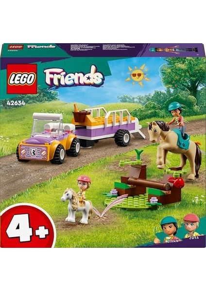 At ve Midilli Römorku 42634-4 Yaş ve Üzeri Çocuklar Için ve Zoya Minifigürü Içeren Yaratıcı Oyuncak Yapım Seti (105 Parça) modelleri