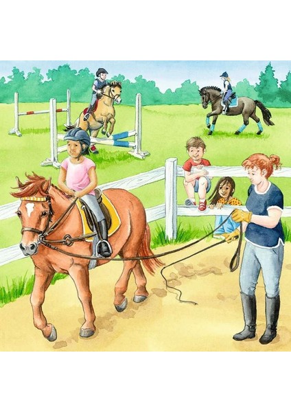 05129 3X49P Puz Ahırda Bir Gün, Çok Renkli modelleri