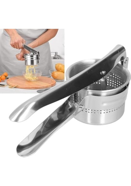 Paslanmaz Çelik Patates Püresi Presi, 3&apos;ü 1 Arada Meyve ve Sebze Presi, Mutfakta Çok Yönlü Kullanım Için Patates ve Sebze Ezici fiyatları