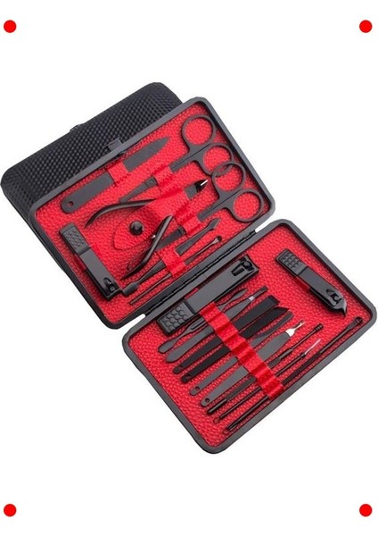 18 Parça Paslanmaz Çelik Manikür Pedikür Seti modelleri