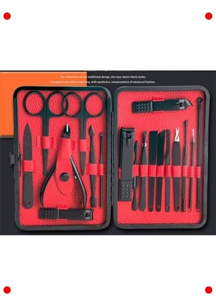 18 Parça Paslanmaz Çelik Manikür Pedikür Seti indirimleri