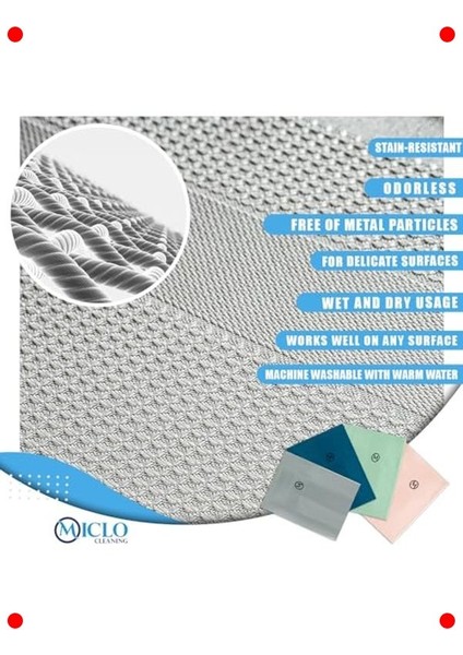 Mikrofiber Temizlik Bezi - 4'lü Paket Somon modelleri