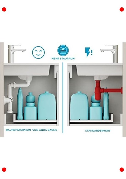 Yer Tasarruflu Mobilya Lavabo Sifonu indirimleri