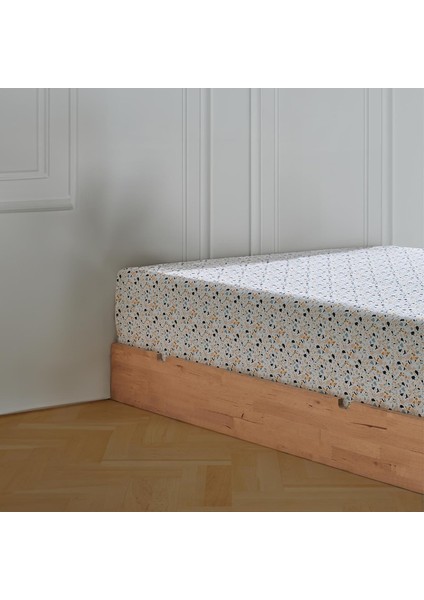 | Mix & Match | Mozaic |%100 Pamuklu Çift Kişilik 240 x 260 Çarşaf Petrol Yeşili