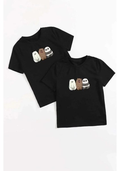 Çocuk Unisex Baskılı T-Shirt - Siyah fiyatları