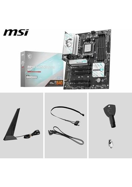 B840 Gamıng Wıfı Anakart, Atx - Amd Ryzen 9000/8000 / 7000 Işlemcileri, Am5 - Ddr5 Bellek Arttırma 8000+ Mt/s (Oc), Pcıe 4.0 X16, M.2 Gen4, Wi-Fi 7, 2.5g Lan&apos;ı Destekler modelleri